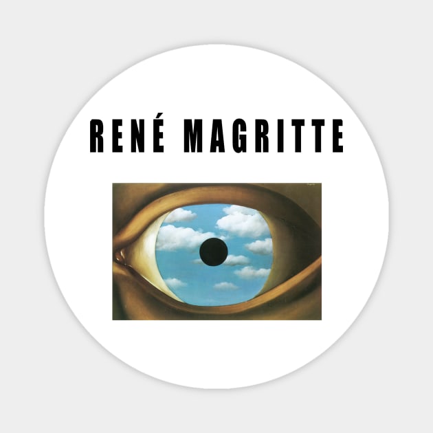 rene magritte - a false mirror Magnet by thecolddots